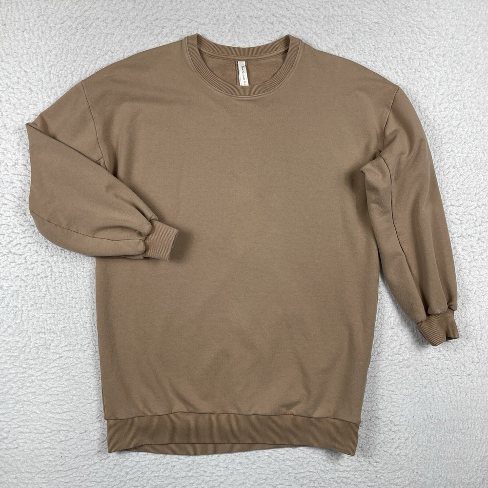Babaton The Group Aritzia Sweatshirt Womens XXS Beige Tunic Pullover Athleisure